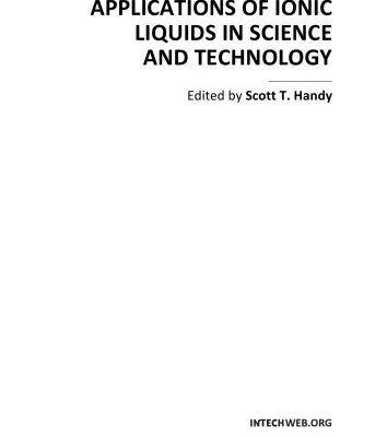 خرید و دانلود نسخه کامل کتاب Applications of Ionic Liquids in Science and Technology