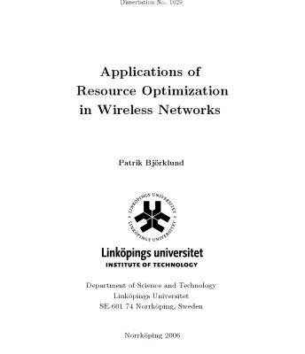 خرید و دانلود نسخه کامل کتاب Applications of resource optimization in wireless networks