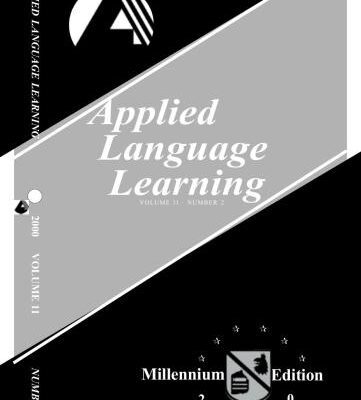 خرید و دانلود نسخه کامل کتاب Applied Language Learning. 2000 Vol 11 No 2