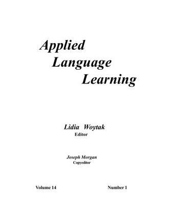خرید و دانلود نسخه کامل کتاب Applied language learning. 2004. Vol. 14. No1
