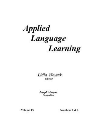 خرید و دانلود نسخه کامل کتاب Applied language learning. 2005. Vol 15. No.1-2