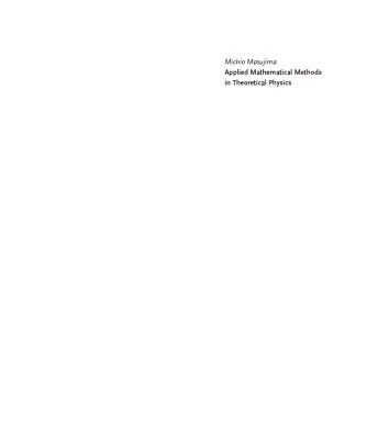 خرید و دانلود نسخه کامل کتاب Applied Mathematical Methods in Theoretical Physics