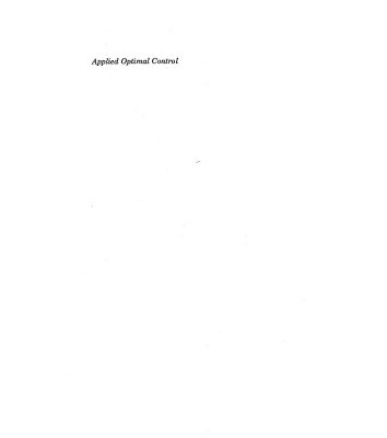 خرید و دانلود نسخه کامل کتاب Applied Optimal Control: Optimization, Estimation, And Control