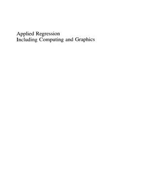 خرید و دانلود نسخه کامل کتاب Applied Regression Including Computing and Graphics (Wiley Series in Probability and Statistics)