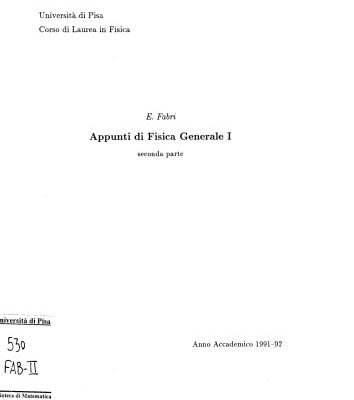 خرید و دانلود نسخه کامل کتاب Appunti di Fisica Generale I