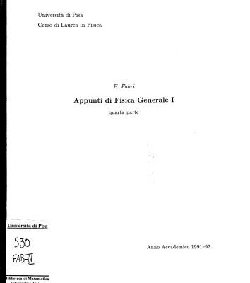 خرید و دانلود نسخه کامل کتاب Appunti di Fisica Generale I