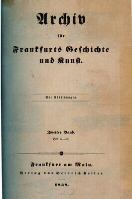 خرید و دانلود نسخه کامل کتاب Archiv für Frankfurts Geschichte und Kunst