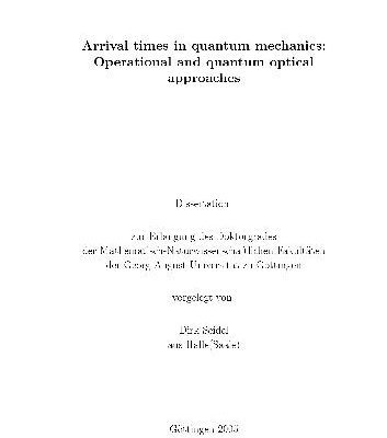 خرید و دانلود نسخه کامل کتاب Arrival times in quantum mechanics