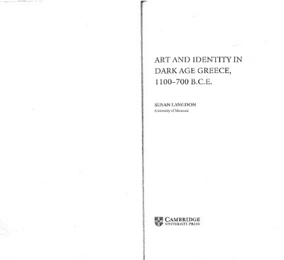 خرید و دانلود نسخه کامل کتاب Art and Identy  in Dark Age Greece