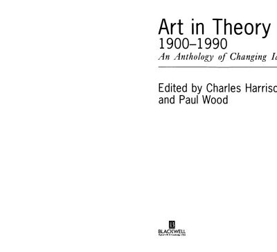 خرید و دانلود نسخه کامل کتاب Art in Theory 1900-1990: An Anthology of Changing Ideas