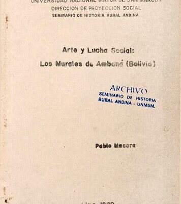 خرید و دانلود نسخه کامل کتاب Arte y lucha social: los murales de Ambaná (Bolivia)
