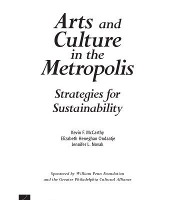 خرید و دانلود نسخه کامل کتاب Arts and Culture in the Metropolis: Strategies for Sustainability