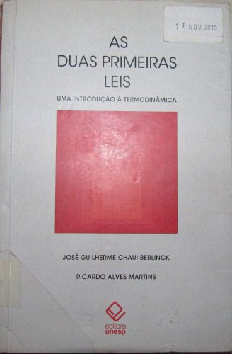 خرید و دانلود نسخه کامل کتاب As duas primeiras leis: uma introdução à Termodinâmica_68beb3f5f2a25.jpeg خرید و دانلود نسخه کامل کتاب As duas primeiras leis: uma introdução à Termodinâmica