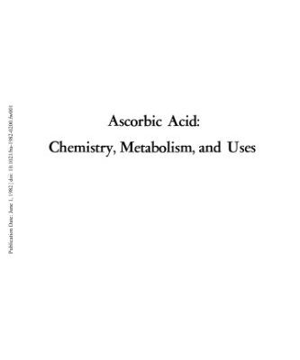 خرید و دانلود نسخه کامل کتاب Ascorbic Acid Chemistry, Metabolism, and Uses