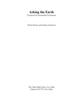 خرید و دانلود نسخه کامل کتاب Asking the Earth: The Spread of Unsustainable Development