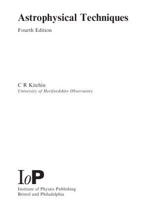 خرید و دانلود نسخه کامل کتاب Astrophysical techniques