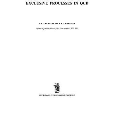 خرید و دانلود نسخه کامل کتاب Asymptotic behaviour of exclusive processes in QCD