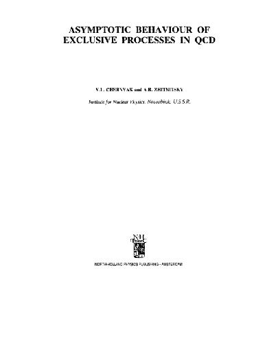 خرید و دانلود نسخه کامل کتاب Asymptotic behaviour of exclusive processes in QCD_68bdafbb067de.jpeg خرید و دانلود نسخه کامل کتاب Asymptotic behaviour of exclusive processes in QCD