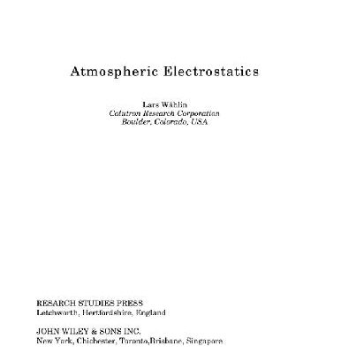 خرید و دانلود نسخه کامل کتاب Atmospheric Electrostatics