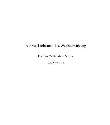 خرید و دانلود نسخه کامل کتاب Atome und Licht 001