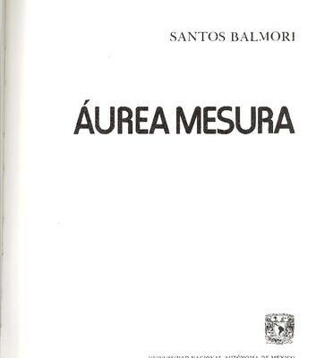 خرید و دانلود نسخه کامل کتاب Áurea Mesura