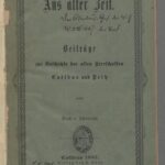 خرید و دانلود نسخه کامل کتاب Aus alter Zeit. Beiträge zur Geschichte der alten Herrschaften Cottbus und Peitz
