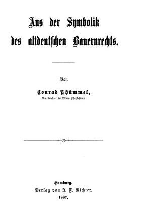 خرید و دانلود نسخه کامل کتاب Aus der Symbolik des altdeutschen Bauernrechts