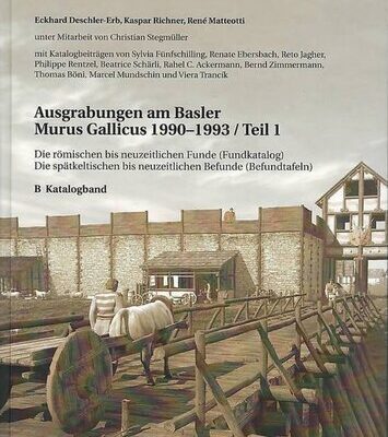 خرید و دانلود نسخه کامل کتاب Ausgrabungen am Basler Murus Gallicus 1990-1993. Teil 1. Die römischen bis neuzeitlichen Funde (Fundkatalog). Die spätkeltischen bis neuzeitlichen Befunde (Befundtafeln). B. Katalogband