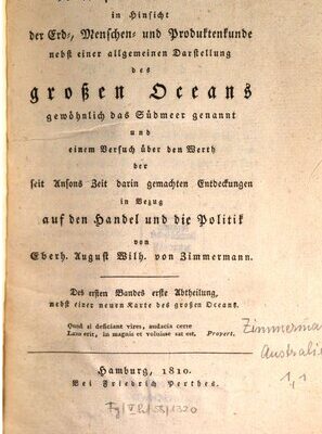 خرید و دانلود نسخه کامل کتاب Australien in Hinsicht der Erd-, Menschen- und Produktenkunde nebst einer allgemeinen Darstellung des großen Oceans gewöhnlich das Südmeer genannt