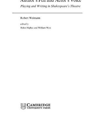 خرید و دانلود نسخه کامل کتاب Author’s Pen and Actor’s Voice: Playing and Writing in Shakespeare’s Theatre