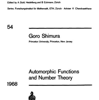 خرید و دانلود نسخه کامل کتاب Automorphic functions and number theory