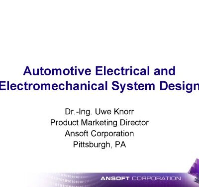 خرید و دانلود نسخه کامل کتاب Automotive Electrical and Electromechanical System Design