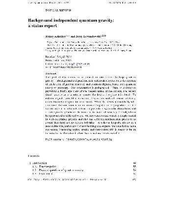 خرید و دانلود نسخه کامل کتاب Background independent quantum gravity: a status report