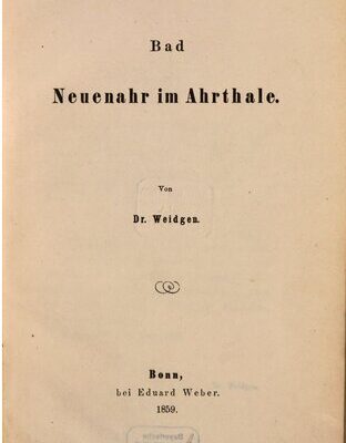 خرید و دانلود نسخه کامل کتاب Bad Neuenahr im Ahrthale [Ahrtal]