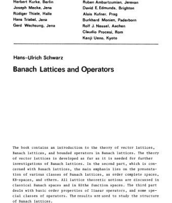 خرید و دانلود نسخه کامل کتاب Banach Lattices and Operators