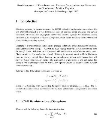 خرید و دانلود نسخه کامل کتاب Bandstructure of Graphene and Carbon Nanotubes: An Exercise in Condensed Matter Physics