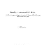 خرید و دانلود نسخه کامل کتاب Barns lek och autonomi i förskolan