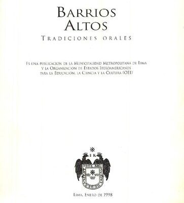 خرید و دانلود نسخه کامل کتاب Barrios Altos (Lima). Tradiciones orales