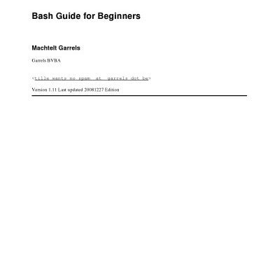 خرید و دانلود نسخه کامل کتاب BASH Guide for Beginners