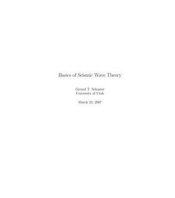 خرید و دانلود نسخه کامل کتاب Basics of Seismic Wave Theory