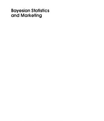 خرید و دانلود نسخه کامل کتاب Bayesian Statistics and Marketing (Wiley Series in Probability and Statistics)