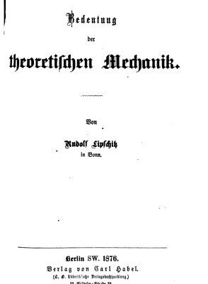 خرید و دانلود نسخه کامل کتاب Bedeutung der theoretischen Mechanik