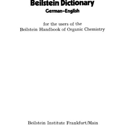 خرید و دانلود نسخه کامل کتاب Beilstein Dictionary (German-English) for the users of the Beilstein Handbook of Organic Chemistry