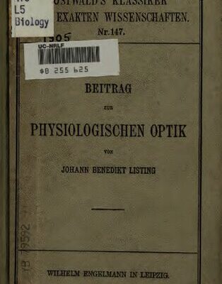 خرید و دانلود نسخه کامل کتاب Beitrag zur physiologischen Optik
