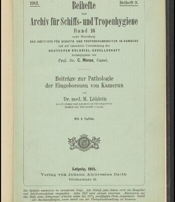 خرید و دانلود نسخه کامل کتاب Beiträge znr Pathologie der Eingeborenen von Kamerun