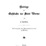 خرید و دانلود نسخه کامل کتاب Beiträge zur Geschichte der Stadt Worms