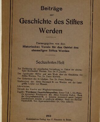 خرید و دانلود نسخه کامل کتاب Beiträge zur Geschichte des Stiftes Werden