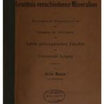 خرید و دانلود نسخه کامل کتاب Beiträge zur Kenntnis verschiedener Mineralien