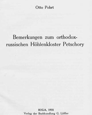 خرید و دانلود نسخه کامل کتاب Bemerkungen zum orthodox-russischen Höhlenkloster Petschory