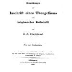 خرید و دانلود نسخه کامل کتاب Bemerkungen zur Inschrift eines Thongefässes mit babylonischer Keilschrift